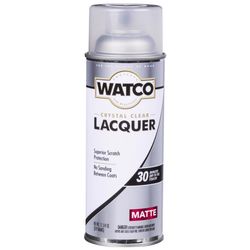 WATCO Matte Crystal Clear Oil-Based Alkyd Wood Finish Lacquer Spray 11.25 oz