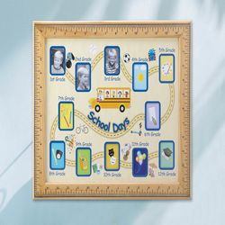 Accent Plus School Days with Ruler Wood Picture Frame