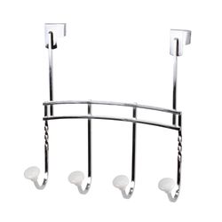 Spectrum 12.3 in. L Chrome Steel Hook Rack 1 pk