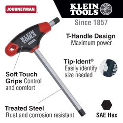 Klein Tools Journeyman 1/2 inch SAE T-Handle Hex Key 1 pc