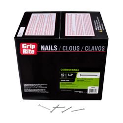 Grip-Rite 4D 1-1/2 in. Common Hot-Dipped Galvanized Steel Nail Flat Head 50 lb