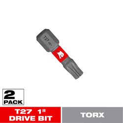 Diablo Torx #27 X 1 in. L Driver Bit Black Oxide 2 pk
