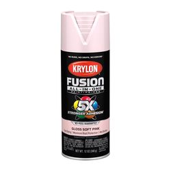 Krylon Fusion All-In-One Gloss Soft Pink Paint+Primer Spray Paint 12 oz