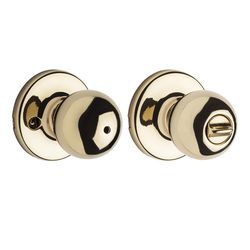Kwikset Polo Polished Brass Privacy Knob