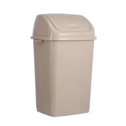 Superio Brand 50 L Beige Plastic Large Swing Trash Can