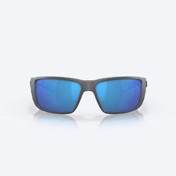 Costa Blackfin Pro Sunglasses Men's Matte Gray Frame Blue Mirror 580G Lens Polarized