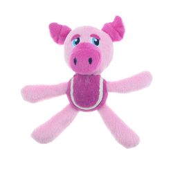 Boss Pet Pet Park Blvd For Dog Multicolored Plush Tossers Cow & Pig Dog Toy 2 pk