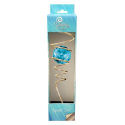 Spinfinity Designs Multi-color Stainless Steel 11 in. Gold Aqua Tail Outdoor Spinner