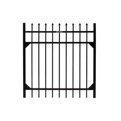 Fortress Building Products Athens 4 ft. H X 4 ft. L Powder Coated Black Aluminum Fence Gate