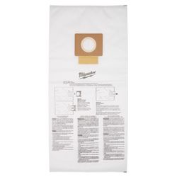 Milwaukee Shop Vac Dust Collector Bags 12 gal 5 pc