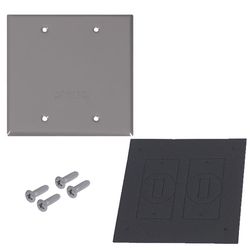 Sigma Square Stamped Steel 2 gang 4.49 in. H X 4.49 in. W Flat Box Cover