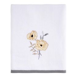 Avanti Linens Marielle White Cotton Floral Bath Towel 1 pc
