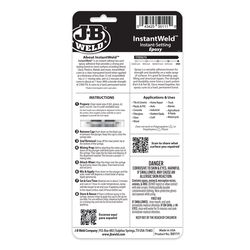 J-B Weld InstantWeld High Strength Clear Epoxy Syringe 0.47 oz
