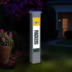 Fan Creations Green Bay Packers White PVC 25 in. H X 4 in. L X 4 in. W Solar Statue