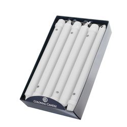 Colonial Candle White Unscented Scent Classic Taper Candle