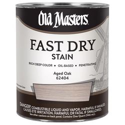 Old Masters Semi-Transparent Aged Oak Oil-Based Alkyd Fast Dry Wood Stain 1 qt