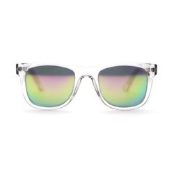Optimum Optical Sunglasses Unisex White Frame Blue/Green Lens