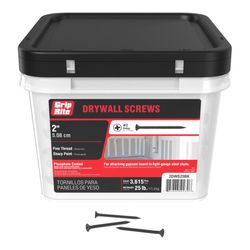 Grip-Rite No. 6 wire X 2 in. L Phillips Fine Drywall Screws 25 lb 4375 pk