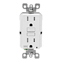 Leviton SmartlockPro 15 amps 125 V Duplex White GFCI Outlet 5-15R 1 pk