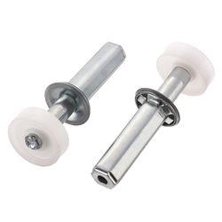 Ace 7/8 in. D Silver/White Plastic/Steel Bi-fold Door Pivot 2 pc