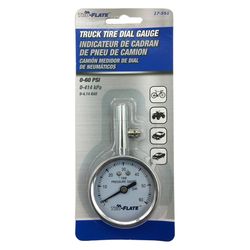 Plews & Edelmann Tru-Flate 60 psi Dial Tire Pressure Gauge Display