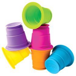 Fat Brain Toy Suction Kupz Toy Assorted 6 pc