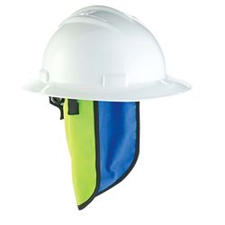 Ergodyne Chill-Its Evaporative Hard Hat Neck Shade with Cooling Towel Lime