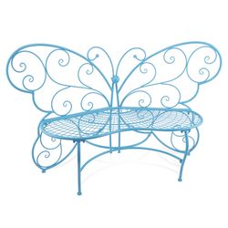 Alpine Blue Steel Frame Bench