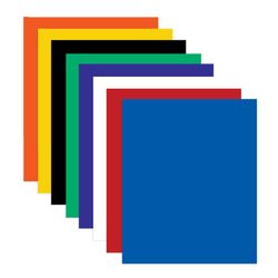 Bazic Products 11.42 in. W X 9.38 in. L Assorted 3-Prong Portfolio