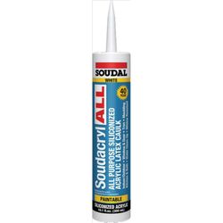 Soudal Soudacryl ALL White Siliconized Acrylic Latex Caulk 10.1 fl. oz.