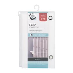 Zenna Home 72 in. H X 70 in. W Frosted Shower Curtain Liner PEVA