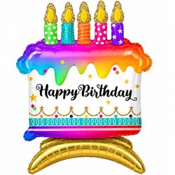 Anagram Balloons Birthday Cake Day Foil Balloon 1 pk