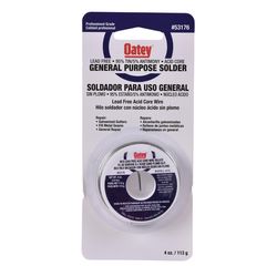 Oatey 4 oz Lead-Free Acid Core Wire Solder Tin/Antimony 95/5 1 pc