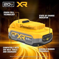 DeWalt 20V MAX XR DCBP320 3.5 Ah Lithium-Ion Battery 1 pc