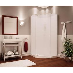 MAAX Begonia Pebble 72 in. H X 36 in. W X 36 in. L White Corner Entry Shower Kit