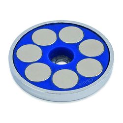 Magnet Source .625 in. L X 2.875 in. W Silver Round Base Magnet 40 lb. pull 1 pc