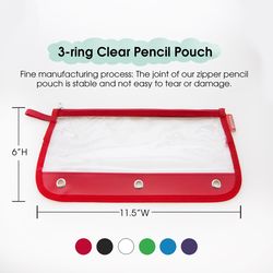 Bazic Products 6.5 in. H X 11.5 in. W X 0.25 in. D Pencil Pouch Assorted