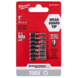 Milwaukee Shockwave Torx Assorted X 1 in. L Insert Bit Set Alloy Steel 7 pc
