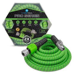 Hydrotech 3/4 in. D X 50 ft. L Heavy Duty Professional Grade Expandable Flexible Garden Hose