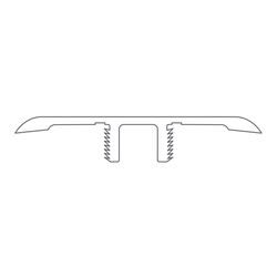 Shaw Floors .33 in. H X 1.71 in. W X 94 in. L Prefinished Gray Vinyl T-Molding