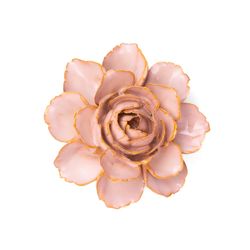 Chive France 2.36 in. H X 5.5 in. L Glazed Pink Ceramic Zinnia Wall Flower