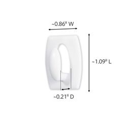 3M Command Mini Plastic Hook 1.375 in. L 18 pk