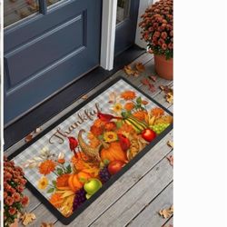 Briarwood Lane 22 in. W X 10 in. L Multi-Color Thankful Gathering Doormat Polyester Door Mat