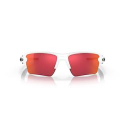 Oakley Flak Sunglasses Unisex Polished White Frame Prizm Baseball Lens