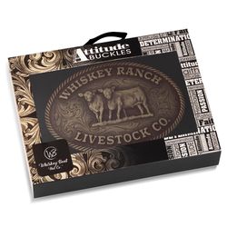 Montana Silversmiths Livestock Co. Whiskey Ranch Attitude Belt Buckle
