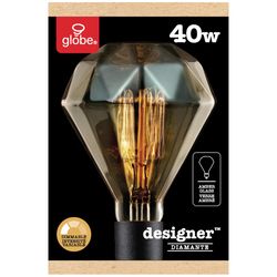 Globe Electric Designer Diamante 40 W BR30 Decorative Incandescent Bulb E26 (Medium) Amber 1 pk