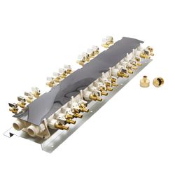 Apollo 1/2 in. PEX Barb in to X 1/2 in. D Barb Brass 28 Port Manifold