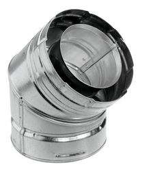 DuraVent DirectVent 4 in. D X 4 in. D 45 deg Aluminum/Galvanized Steel Elbow Exhaust