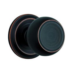 Brinks Push Pull Rotate Stafford Oil Rubbed Bronze Passage Knob KW1 1.75 in.