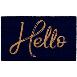 Calloway Mills 2 ft. W X 3 ft. L Black/Brown Coir Door Mat